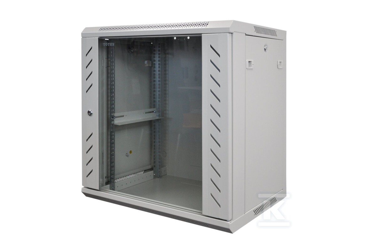 Szafa 15U - 600 / 450 / 768 do samodzielnego złożenia drzwi szklane 26626 - obrazek 1