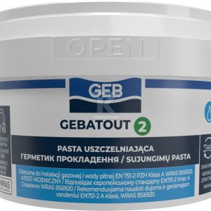 Pasta uszczelniająca GEBATOUT 2 do instalacji wodnych i gazowych, 200 g 103103 Pasta uszczelniająca GEBATOUT 2 do instalacji wodnych i gazowych, 200 g 103103