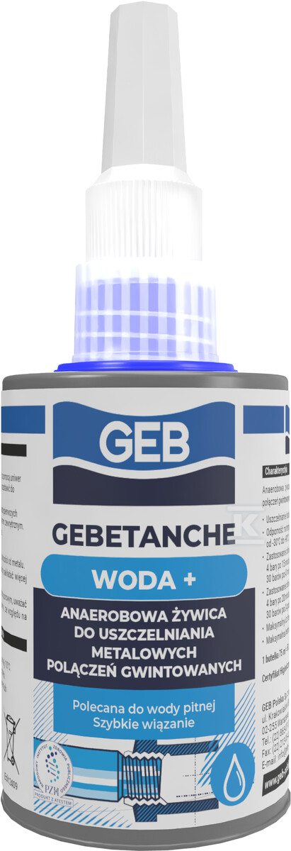Pasta anaerobowa uszczelniająca do wody pitnej GEBETANCHE WODA PLUS, 75ml 114667