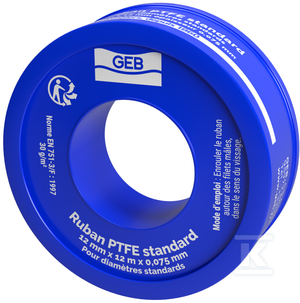 Taśma PTFE 0,075mm x 12mm x 12m 228000 - obrazek 1