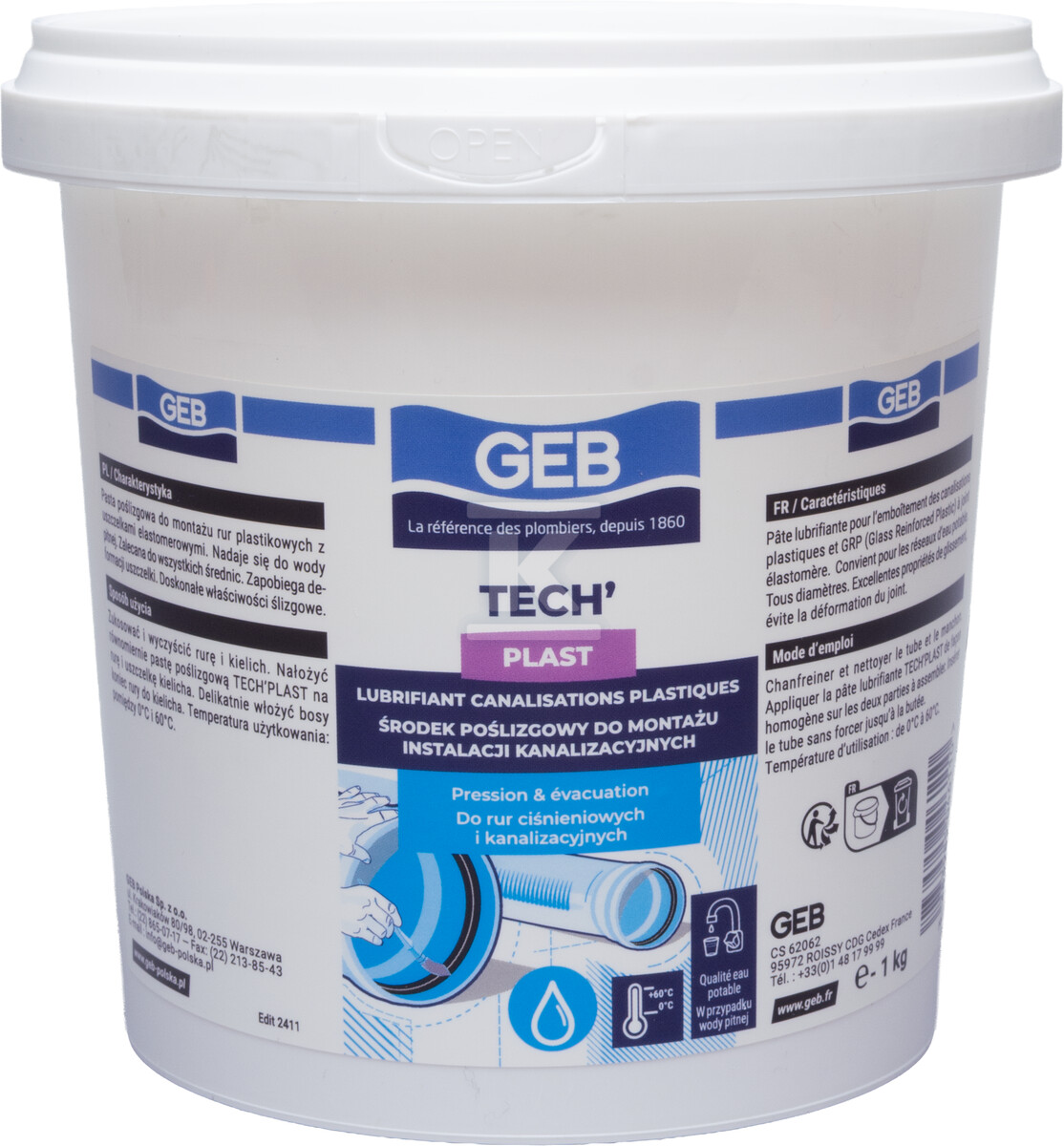 TECHPLAST pojemnik 1kg 504611 - obrazek 1