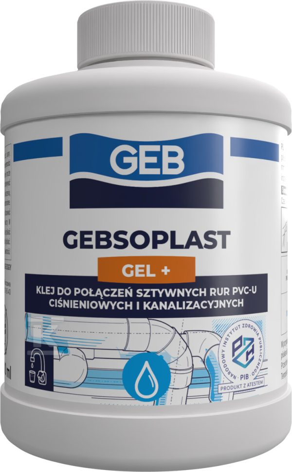 Klej w żelu do łączenia elementów PVC-U GEBSOPLAST GEL PLUS, 500 ml 504861