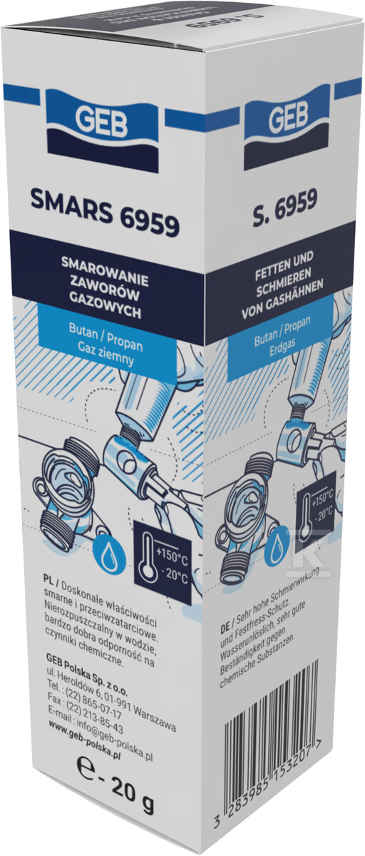 Smar S6959 – do smarowania i uszczelniania zaworów gazowych, tuba 20g 515320