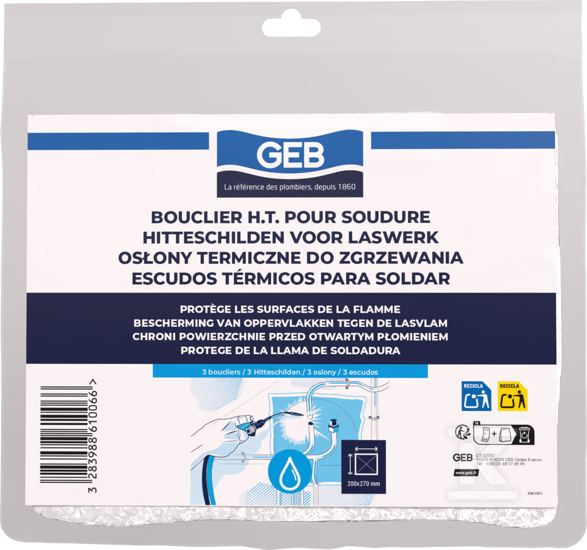 Osłona termiczna do lutowania opk.3 szt 861006 - obrazek 1