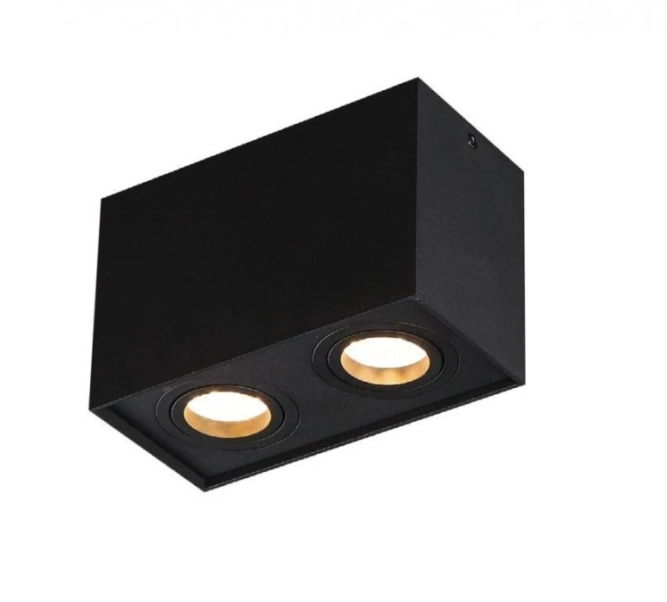 MAXLIGHT C0089 LAMPA SUFITOWA BASIC SQUARE CZARNA PODWÓJNA - obrazek 2