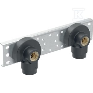 Kolanko przyłączeniowe Geberit 90° z gwintem zewnętrznym MF 1/2”, wstępnie zmontowane, podwójne: AD=10cm 632.863.00.2 Kolanko przyłączeniowe Geberit 90° z gwintem zewnętrznym MF 1/2”, wstępnie zmontowane, podwójne: AD=10cm 632.863.00.2