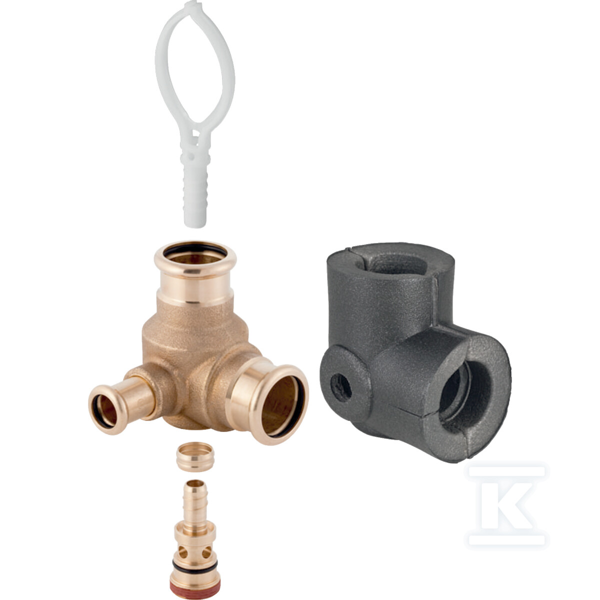Zestaw przyłączeniowy Geberit Mapress do cyrkulacji wewnętrznej: CC499K, d=28mm, d1=15mm 61275 - obrazek 1