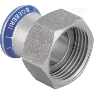 Złączka przejściowa Geberit Mapress Edelstahl z nakrętką ze stali CrNi: d=18mm, di=13mm, G=3/4” 35133 Złączka przejściowa Geberit Mapress Edelstahl z nakrętką ze stali CrNi: d=18mm, di=13mm, G=3/4” 35133