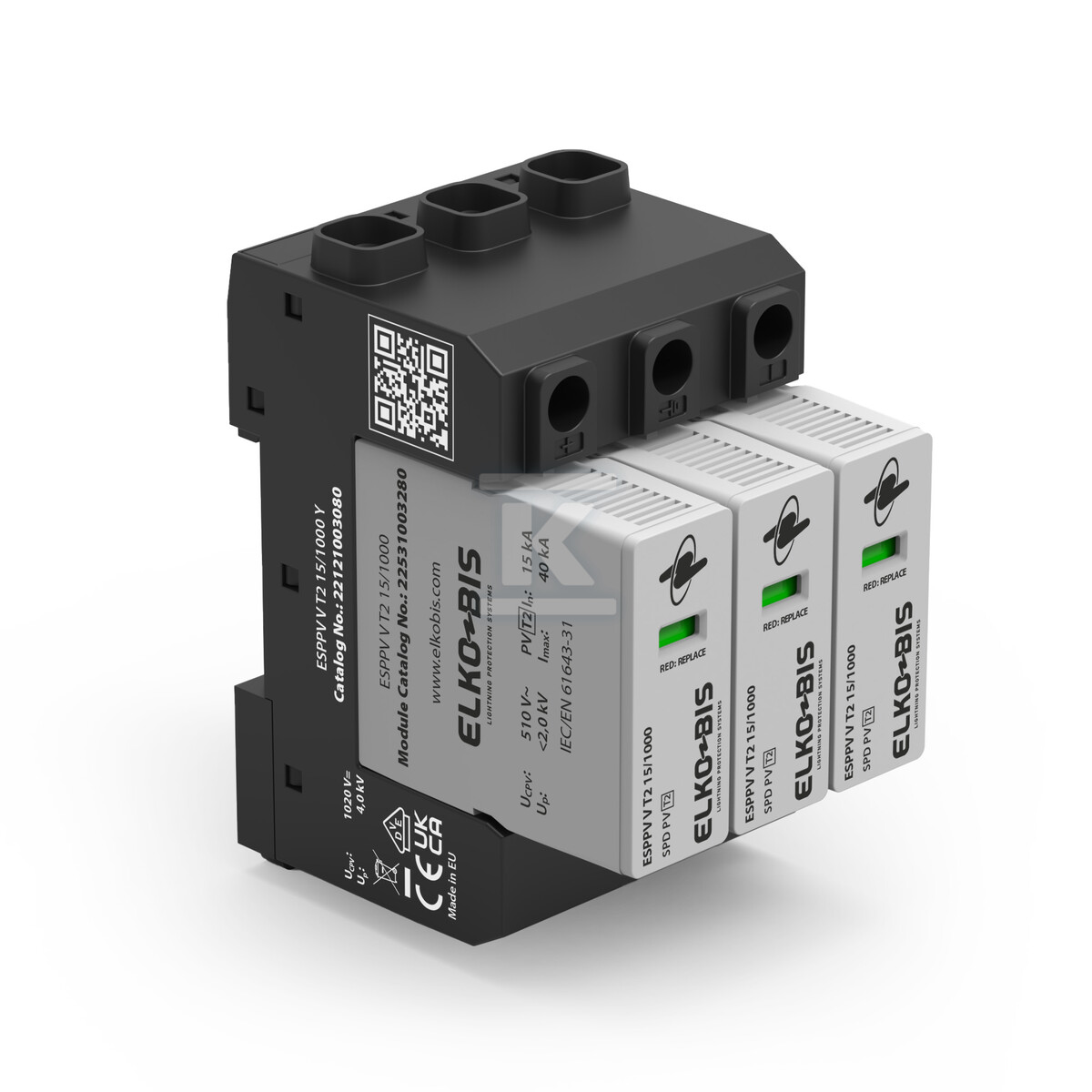 Ogranicznik przepięć ESPPV V T2 15/1000 Y RI 22121003180 - obrazek 1