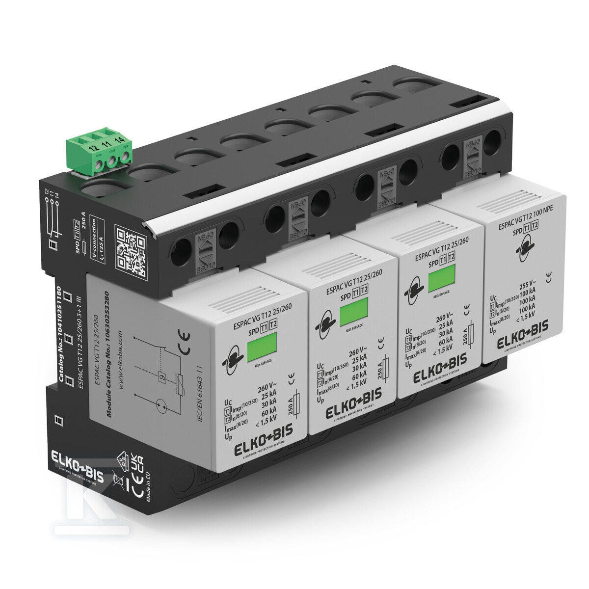 Ogranicznik przepięć ESPAC VG T12 25/260 3+1 RI 10410251180 - obrazek 1