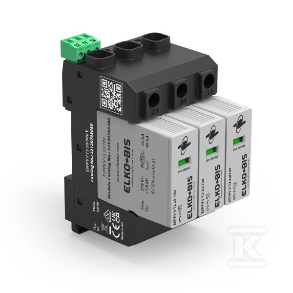 Ogranicznik przepięć ESPPV V T2 20/700 Y RI 22120703180