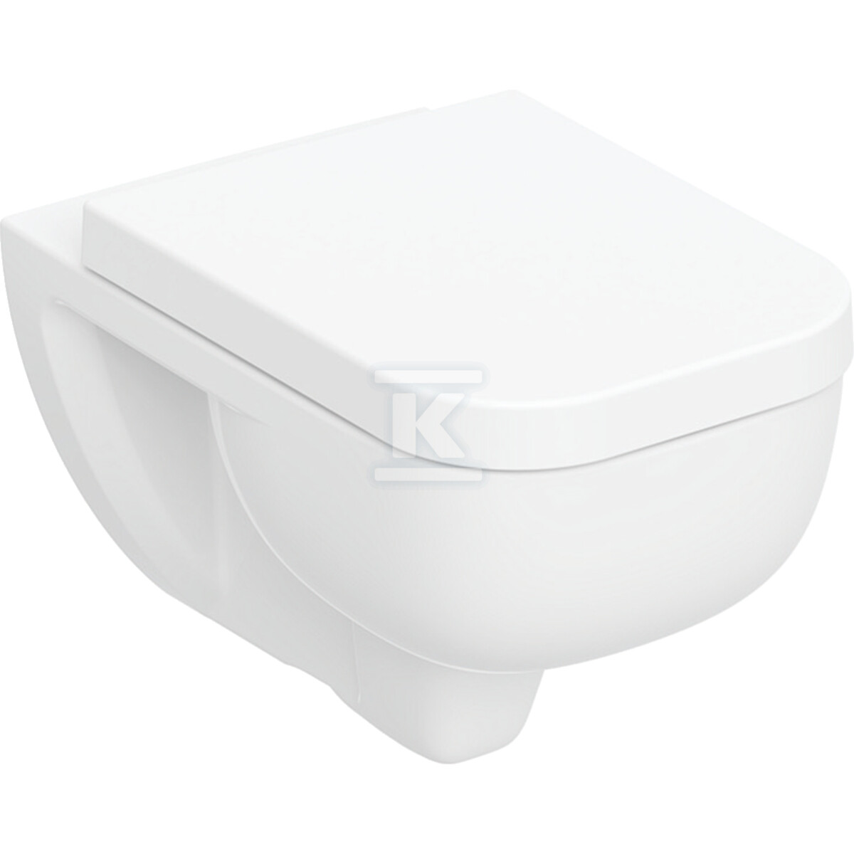 Zestaw wiszącej miski WC Selnova Square, lejowa, TurboFlush, z deską sedesową 503.154.00.1 - obrazek 1