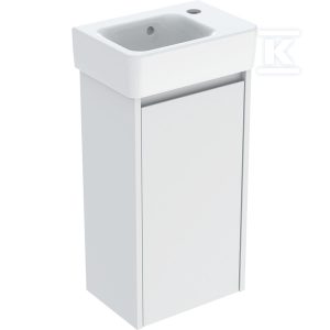 Zestaw umywalki małej Selnova Square z szafką pod umywalkę, z jednymi drzwiami: 36×69.7x25cm, Szerokość umywalki=36cm, Umywalka: biały, Korpus, Front: biały / lakierowany jedwabny mat 504.130.00.1 Zestaw umywalki małej Selnova Square z szafką pod umywalkę, z jednymi drzwiami: 36×69.7x25cm, Szerokość umywalki=36cm, Umywalka: biały, Korpus, Front: biały / lakierowany jedwabny mat 504.130.00.1