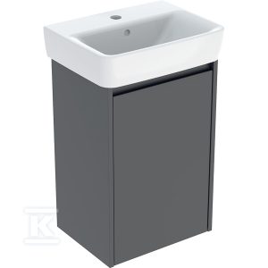 Zestaw umywalki małej Selnova Square z szafką pod umywalkę, z jednymi drzwiami: 45×69.7x34cm, Szerokość umywalki=45cm, Umywalka: biały, Korpus, Front: lava / lakierowany jedwabny mat 504.131.JK.1 Zestaw umywalki małej Selnova Square z szafką pod umywalkę, z jednymi drzwiami: 45×69.7x34cm, Szerokość umywalki=45cm, Umywalka: biały, Korpus, Front: lava / lakierowany jedwabny mat 504.131.JK.1
