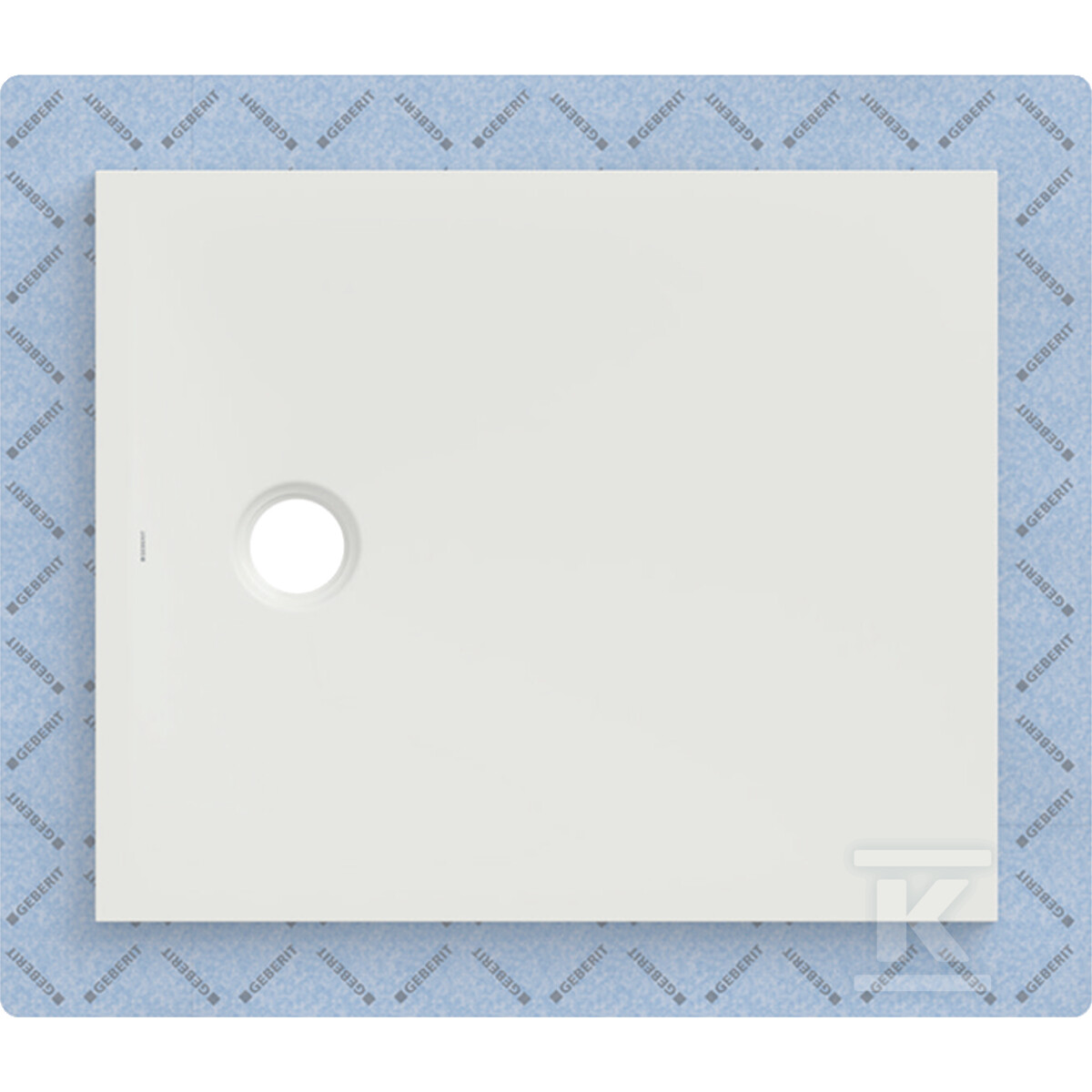 Brodzik CleanFloor30 z włókniną uszczelniającą, biały: 90x75cm 551.100.00.1 - obrazek 1