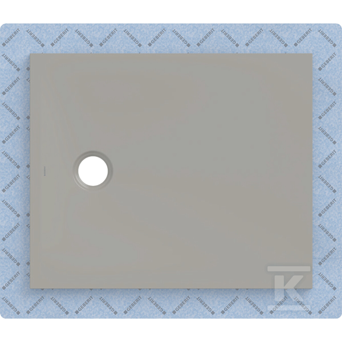 Brodzik CleanFloor30 z włókniną uszczelniającą, szary: 90x75cm 551.100.29.1 - obrazek 1