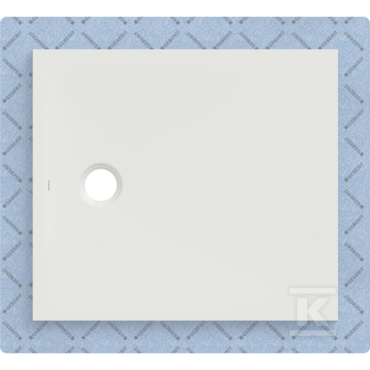 Brodzik CleanFloor30 z włókniną uszczelniającą, biały: 90x80cm 551.103.00.1 - obrazek 1
