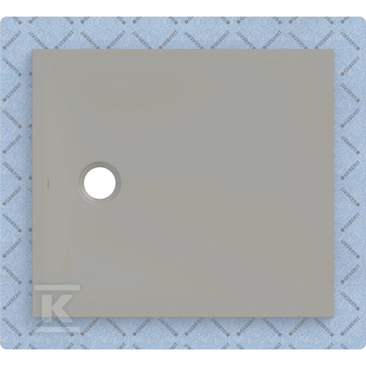 Brodzik CleanFloor30 z włókniną uszczelniającą, szary: 90x80cm 551.103.29.1 - obrazek 1