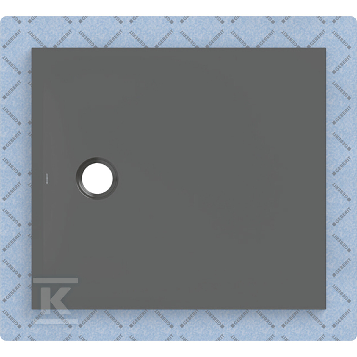 Brodzik CleanFloor30 z włókniną uszczelniającą, grafit: 90x80cm 551.103.DM.1 - obrazek 1