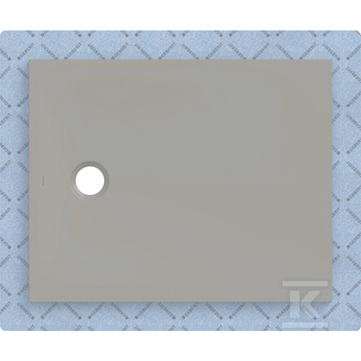 Brodzik CleanFloor30 z włókniną uszczelniającą, szary: 100x80cm 551.104.29.1 - obrazek 1