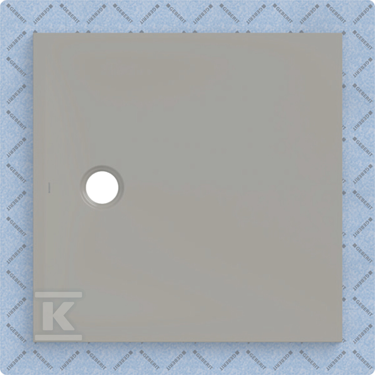 Brodzik CleanFloor30 z włókniną uszczelniającą, szary: 90x90cm 551.111.29.1 - obrazek 1