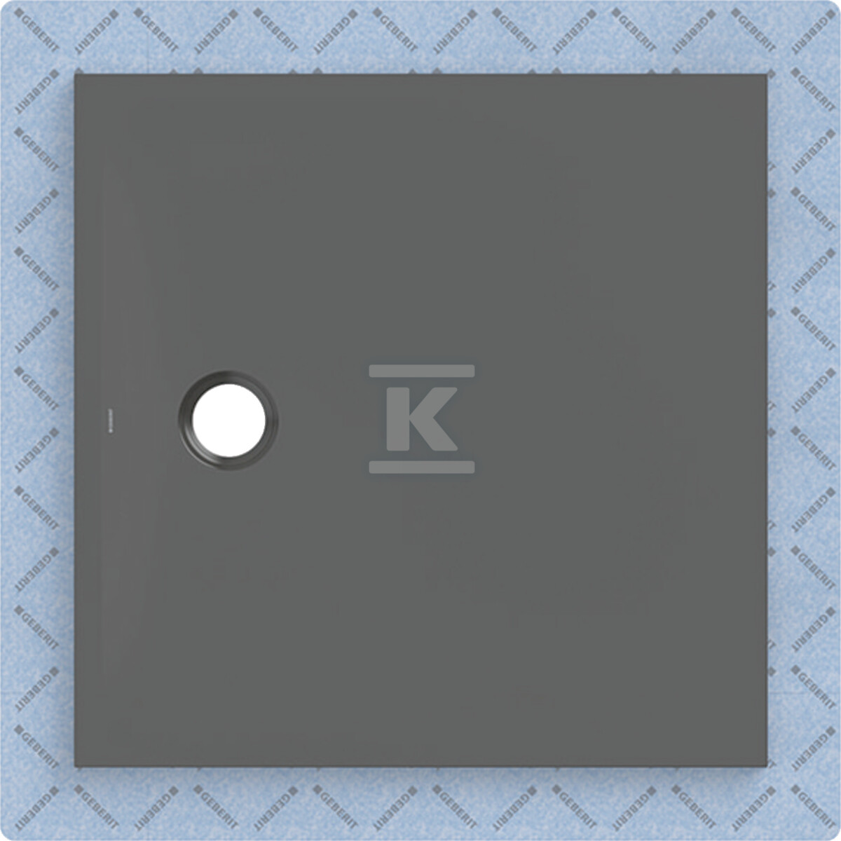 Brodzik CleanFloor30 z włókniną uszczelniającą, grafit: 90x90cm 551.111.DM.1 - obrazek 1