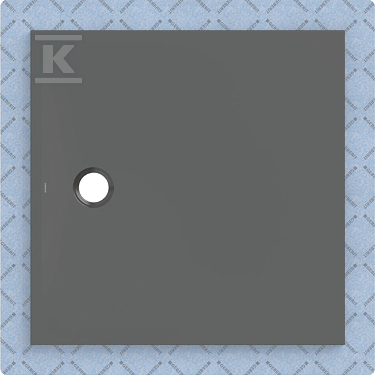 Brodzik CleanFloor30 z włókniną uszczelniającą, grafit: 100x100cm 551.120.DM.1 - obrazek 1