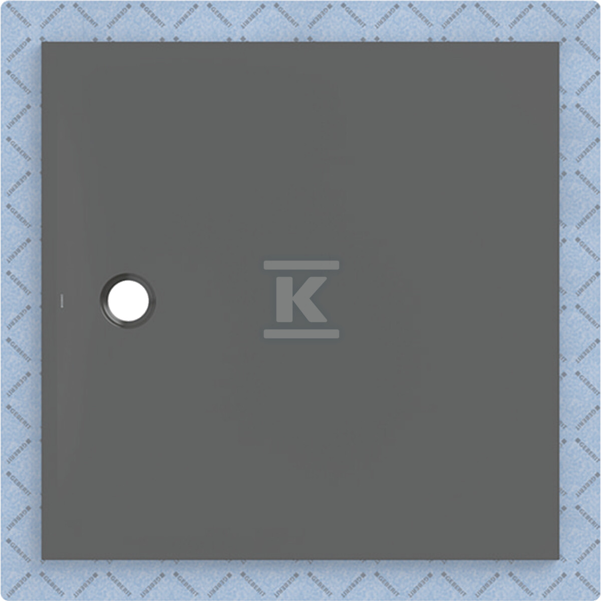 Brodzik CleanFloor30 z włókniną uszczelniającą, grafit: 120x120cm 551.126.DM.1 - obrazek 1