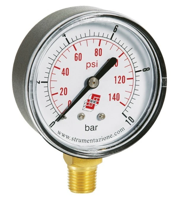Manometr radialny 0‑10 bar, G 1/4, 63 mm - obrazek 1
