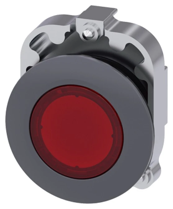 Napęd przycisku 30mm czerwony z podświetleniem bez samopowrotu metalowy matowy IP69k Sirius ACT 3SU1061‑0JA20‑0AA0 - obrazek 3