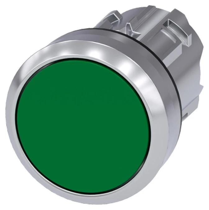 Napęd przycisku 22mm zielony płaski bez samopowrotu metalowy IP69k SIRIUS ACT 3SU1050‑0AA40‑0AA0 - obrazek 3