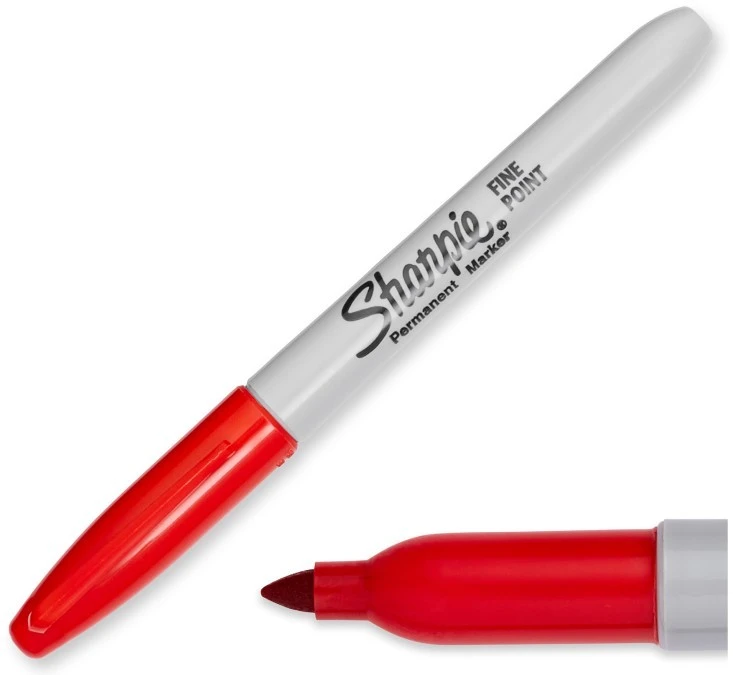 Marker permanentny czerwony 1,0mm Sharpie Fine - obrazek 1