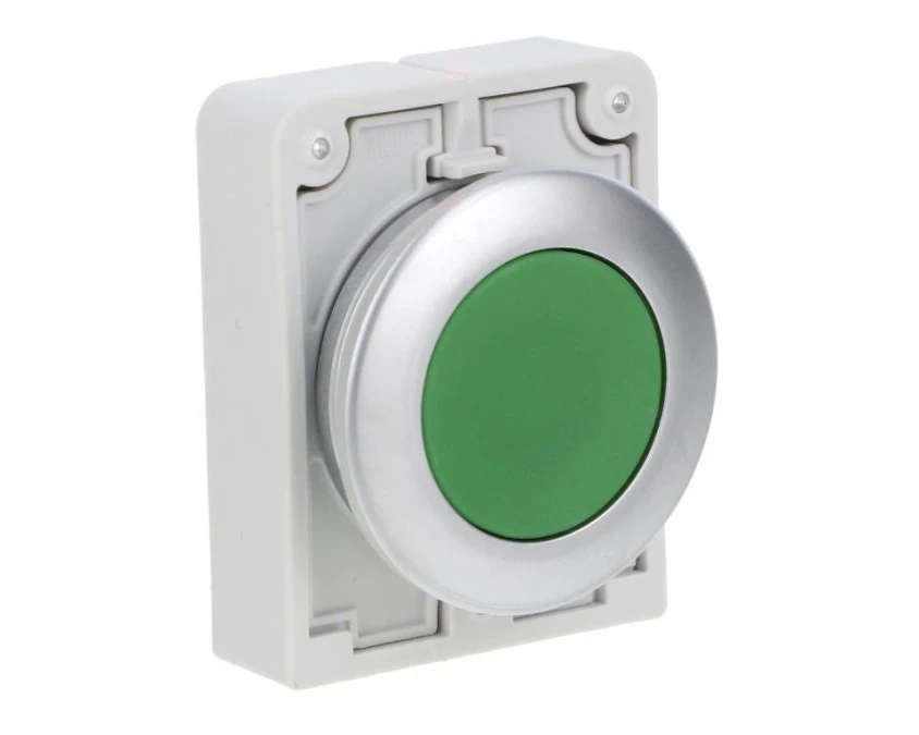 Napęd przycisku 30mm płaski zielony z samopowrotem M30C‑FD‑G 182919 - obrazek 1