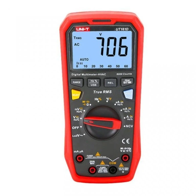 Miernik cyfrowy True RMS, LoZ ACV, zgodny z normą IEC/EN61010‑1 UT‑161D - obrazek 1