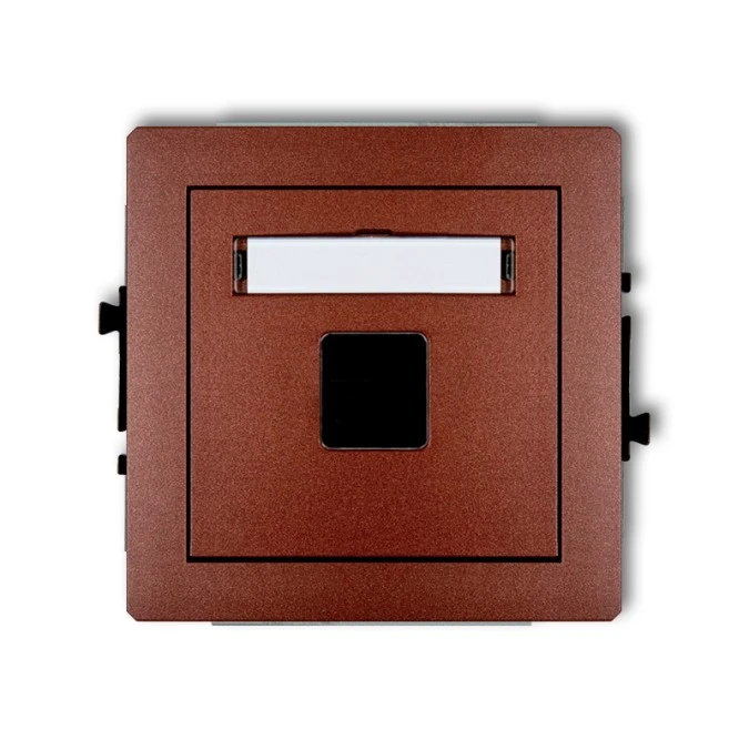Mechanizm gniazda multimedialnego pojedynczego bez modułu (standard Keystone) 9DGM‑1P - obrazek 1