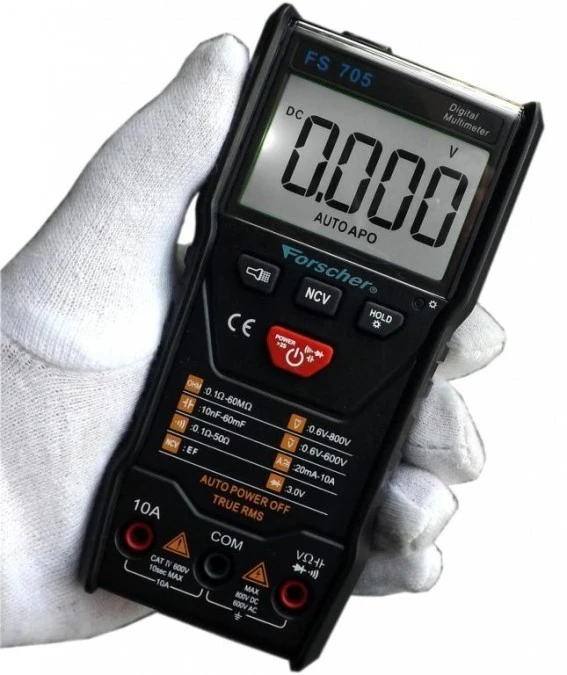 Miernik uniwersalny z pomiarem True RMS multimetr cyfrowy z wyświetlaczem LCD FORSCHER FS705 - obrazek 3