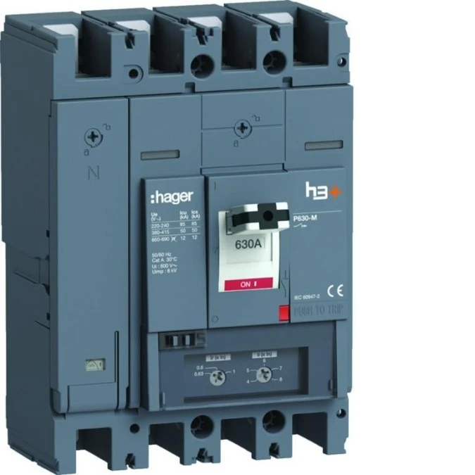 MCCB Wyłącznik mocy h3+ P630 TM 4x630A 50kA HMW631DE - obrazek 1