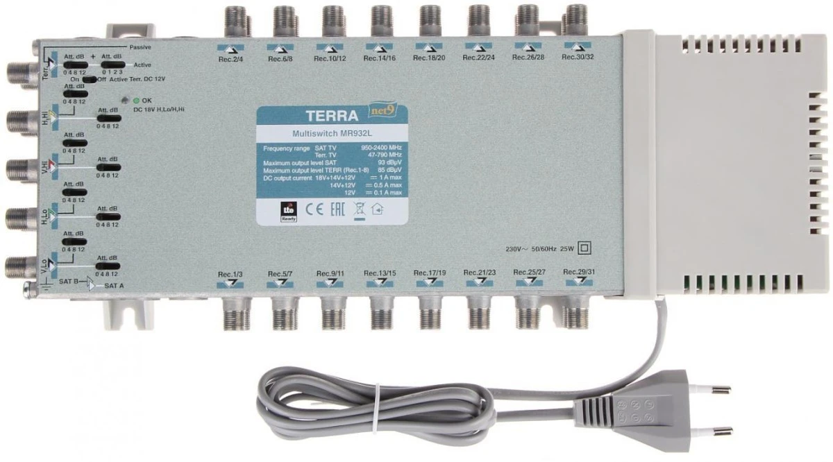 Multiswitch MR‑932L 9 wejść / 32 wyjścia TERRA - obrazek 1