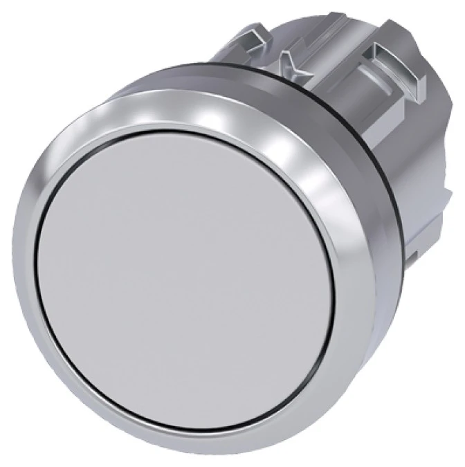 Napęd przycisku 22mm biały płaski z samopowrotem metalowy IP69k SIRIUS ACT 3SU1050‑0AB60‑0AA0 - obrazek 1