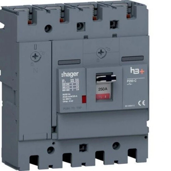 MCCB Rozłącznik mocy h3+ P250 4P 250A HCT251AR - obrazek 1