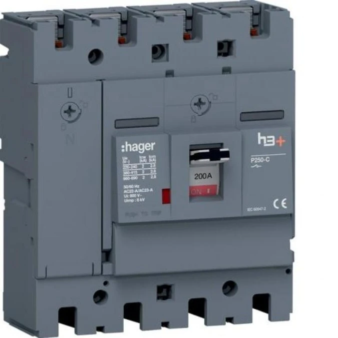 MCCB Rozłącznik mocy h3+ P250 4P 200A HCT201AR - obrazek 1