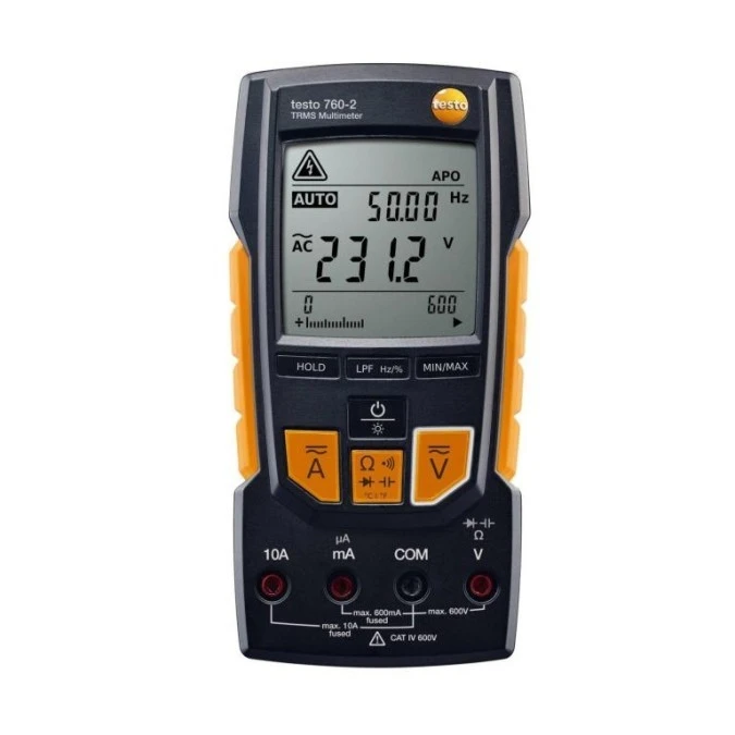 Multimetr cyfrowy / Miernik uniwersalny 0,1‑600 VAC/DC, 0,1mA‑10A AC/DC, 0,1‑40 MOm / Made in Germany / Testo 760‑2 TrueRMS - obrazek 1