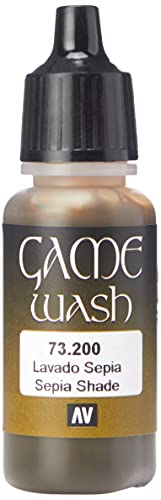 Farba akrylowa, Vallejo Game Color Wash, Sepia 73200, 17 ml
