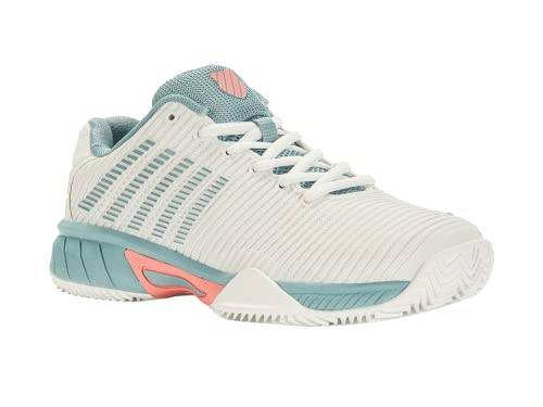 K-Swiss Performance Hypercourt Express 2 HB buty tenisowe, Blanc De Blanc/Nile Blue/Desert Flower, 37,5 EU, Nile Blue Desert 37.5 EU - obrazek 1