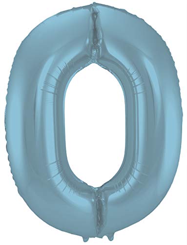 Folat Balon foliowy Cyfra 0 Pastelowy Niebieski Metaliczne Mat 86 cm
