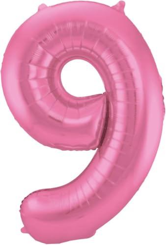 Folat Balon Foliowy Różowy Metaliczny Mat Numer 9 86 cm