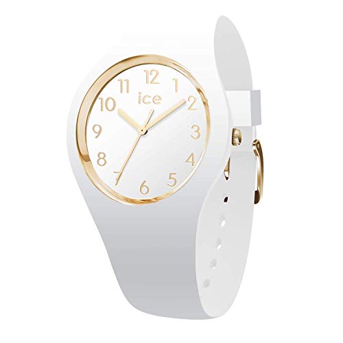 ICE Watch glam White Gold Numbers Damski biały zegarek z silikonowym paskiem 014759 (Small)