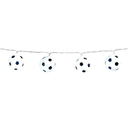 Boland 62518 Piłka nożna z lampkami LED, długość 140 cm, Mistrzostwa Świata, Europy, oglądanie pucharu, dekoracja, karnawał, impreza tematyczna