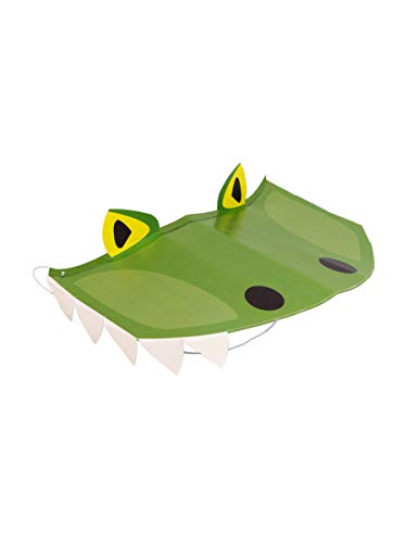 Amscan 9903980 czapka na imprezę z wesołym dinozaurem, 8 sztuk, rozmiar 11,2 x 13,7 cm, taśmą gumową, zielona, kapelusz, czapka, Dinozaura, Happy urodziny, karnawał, impreza tematyczna