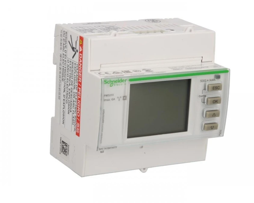 Miernik parametrów sieci z Modbus RS485 2we/2wy cyfrowe na szynę DIN METSEPM3255 - obrazek 3